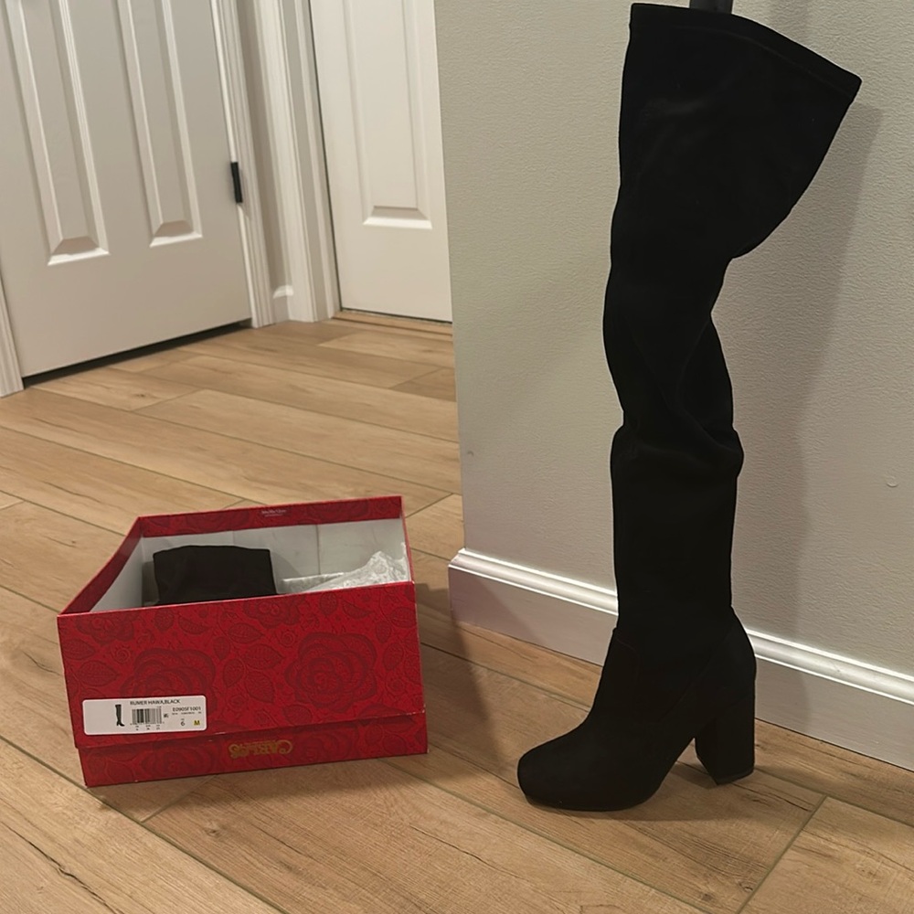 Tall, over the knee boots.
